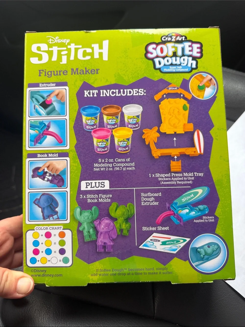 Disney Stitch Softee Dough Figure Maker - Blue, Purple, Pink, Yellow, Green